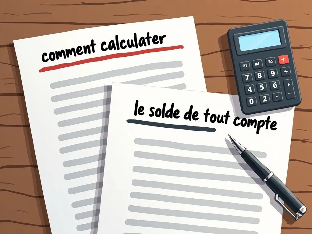 Comment Calculer Le Solde De Tout Compte